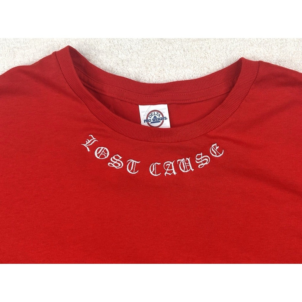 Delta‎ Lost Cause Red Logo T-Shirt Retro Extra Large Unisex